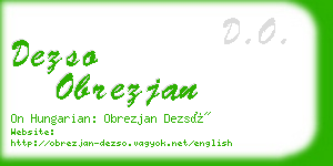 dezso obrezjan business card